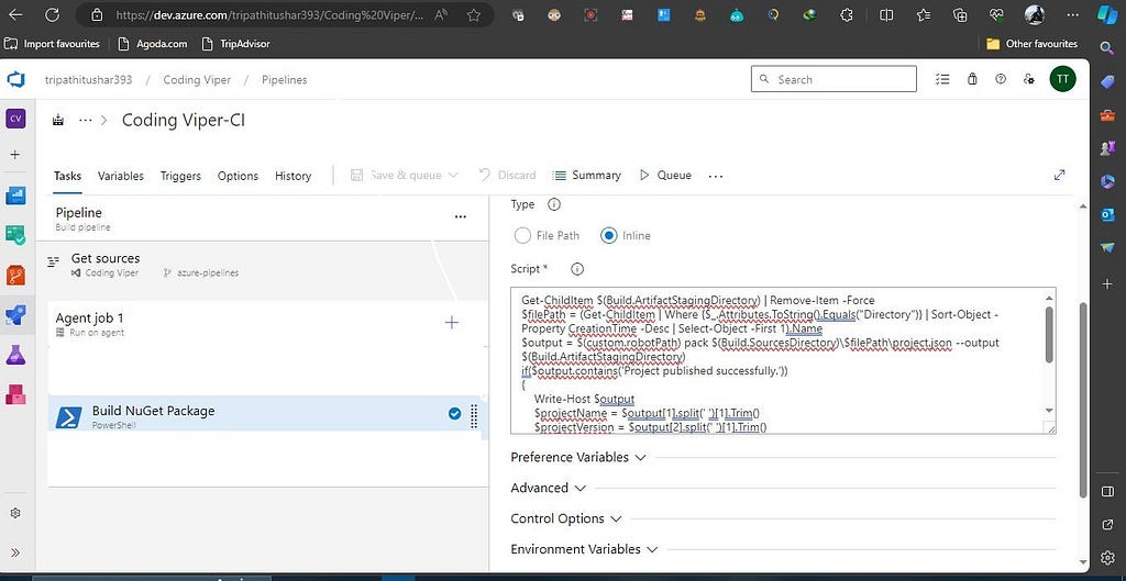 Task Sets for Azure pipeline