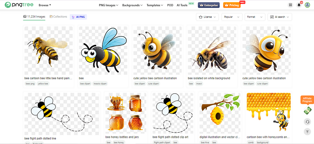 Lovely Bee PNG Images on PNGTREE.com