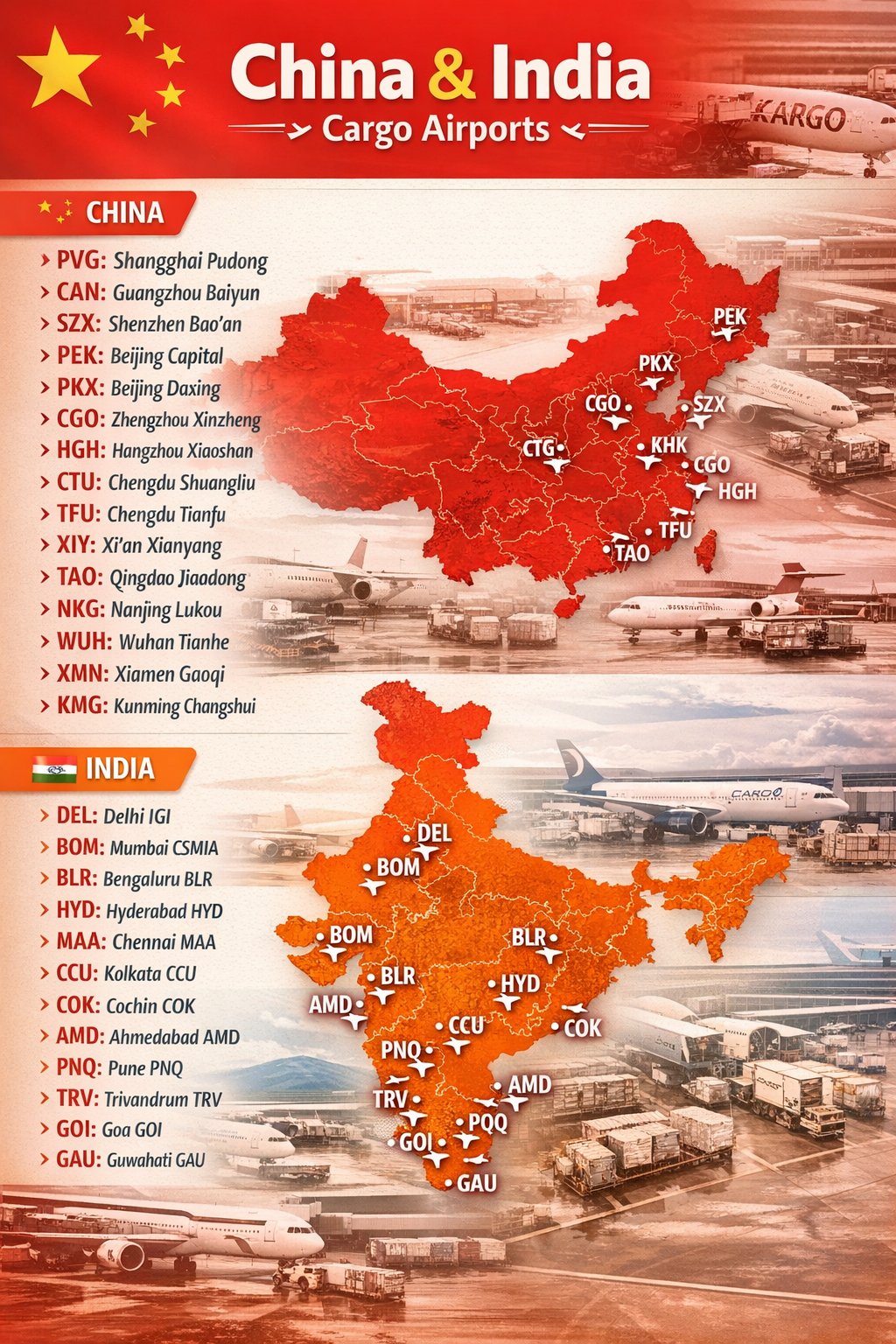 China and India Cargo Handling Air Ports China and India Cargo Handling Air Ports