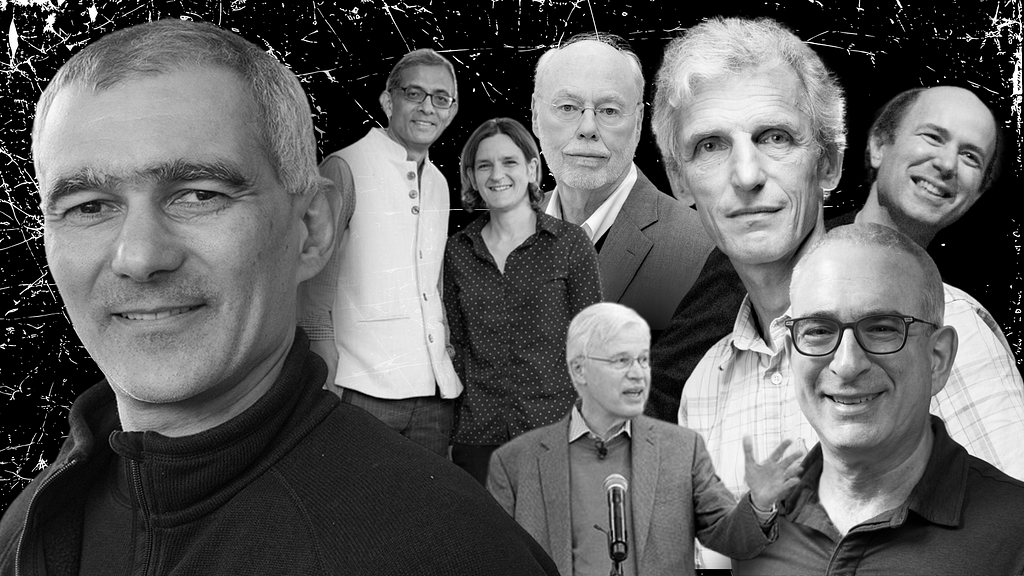 A collage of headshots of the Nobel Laureates.