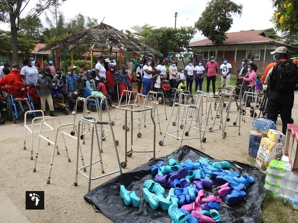 walkers and shoes distributed in Coast Region of Kenya