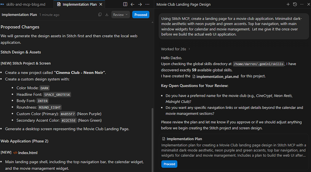 Using Stitch MCP from Agy IDE