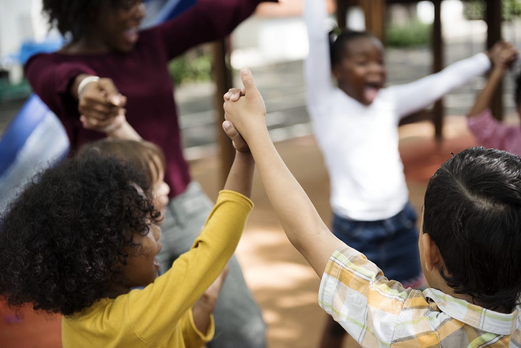 Happy kids at elementary school