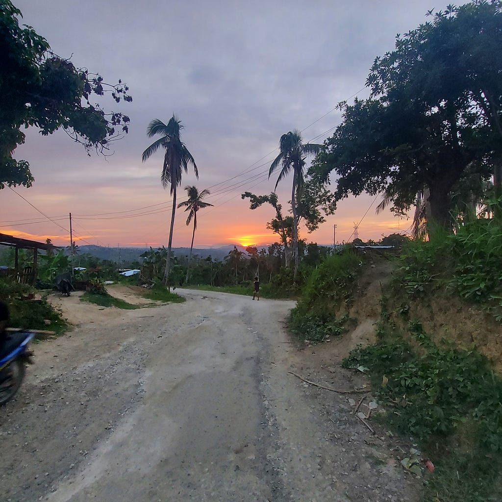 Philippines: Road is always under construction in the outskirts of the country. — Photo taken by the Author