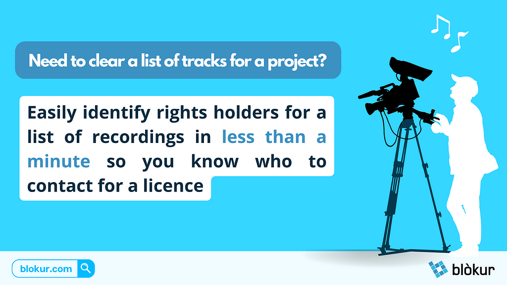 Sync Professionals: Clear rights faster & identify rights holders for up to 1000 recordings in a minute!