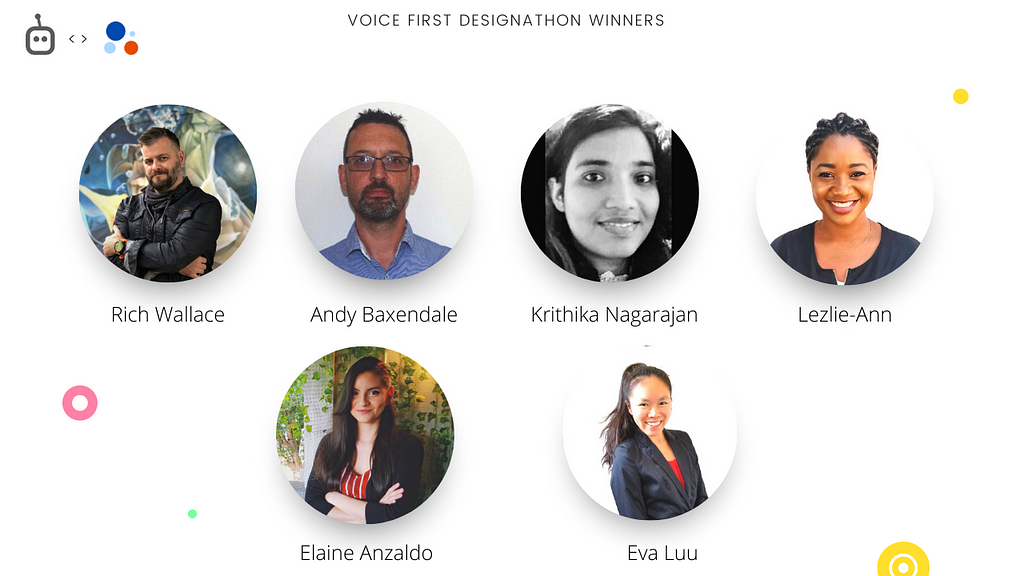 Botmock winners announcement for Voice First Designathon