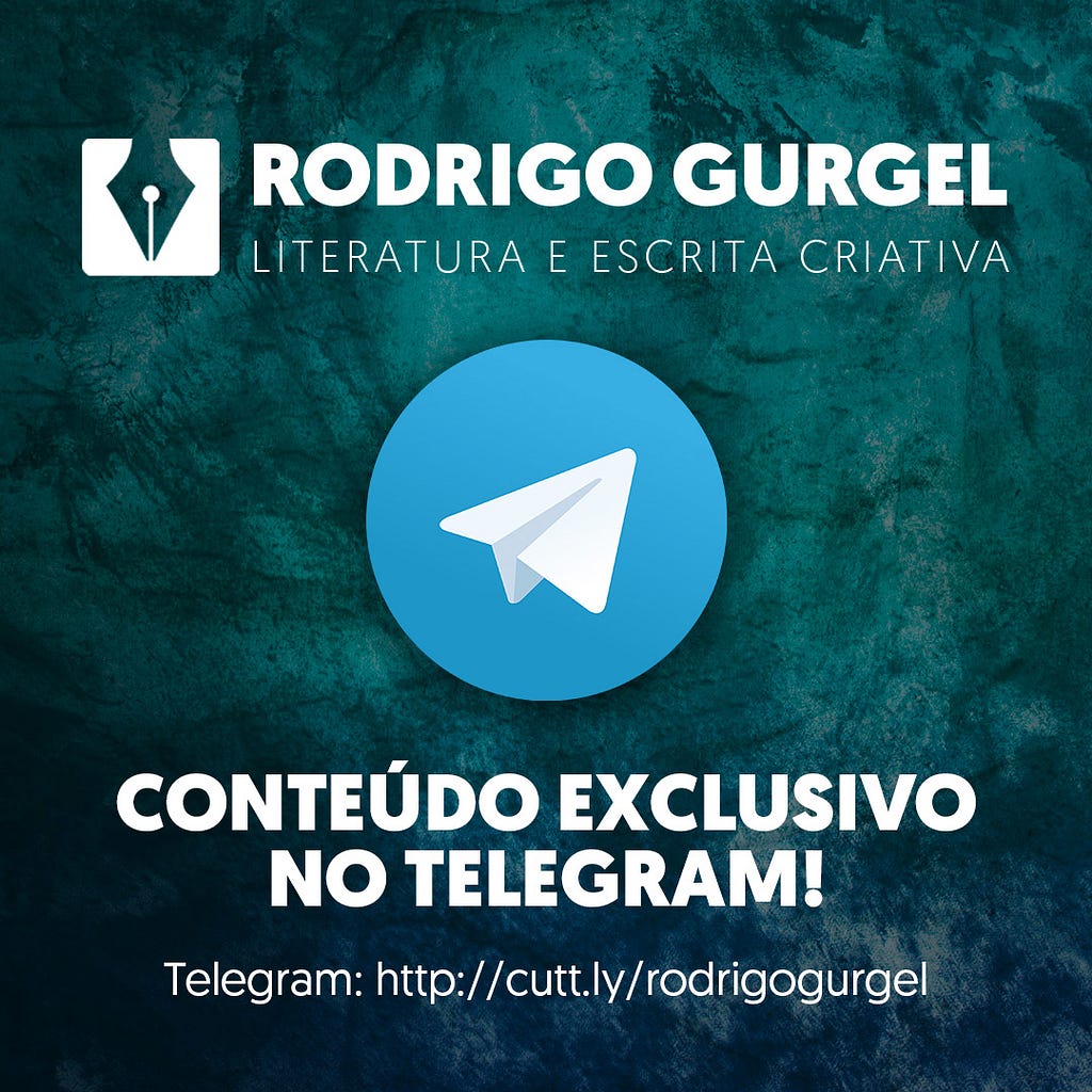 Conteúdo diário — e exclusivo — no meu canal do Telegram