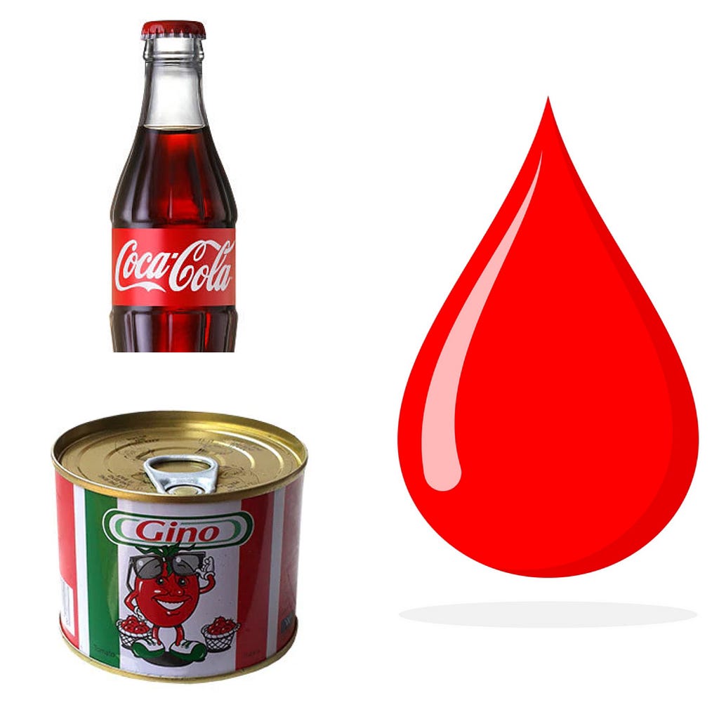 Coca cola and tomato paste mixture