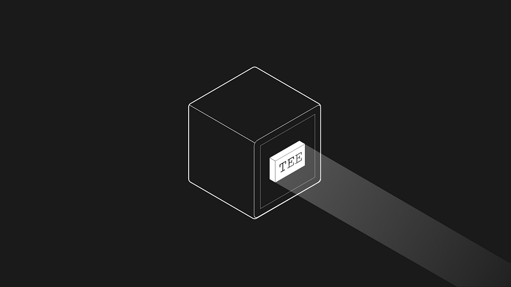 Illustration of a secure vault labeled ‘TEE’ (Trusted Execution Environment) representing the concept of a protected space for sensitive data within a device.