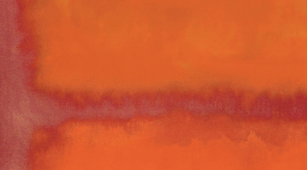 Detail of “Orange, Red, Yellow” (1961) by Mark Rothko