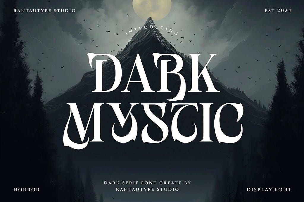 Dark Mystic Dark Serif Font