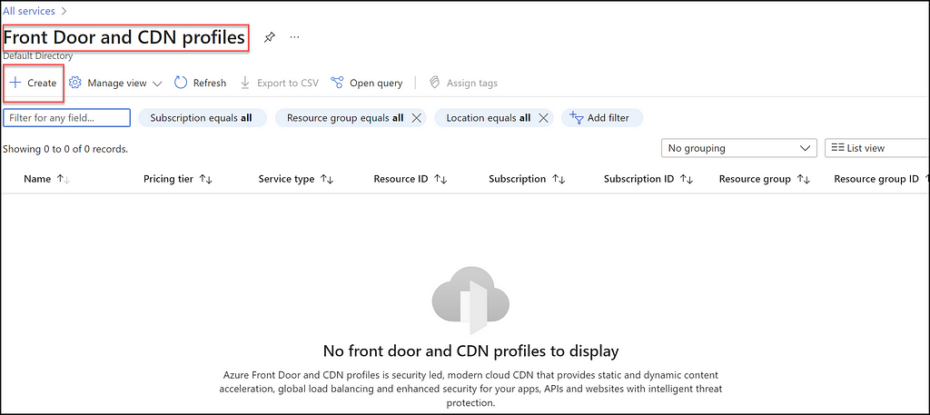 Figure 12 — shows creating a new CDN profile.