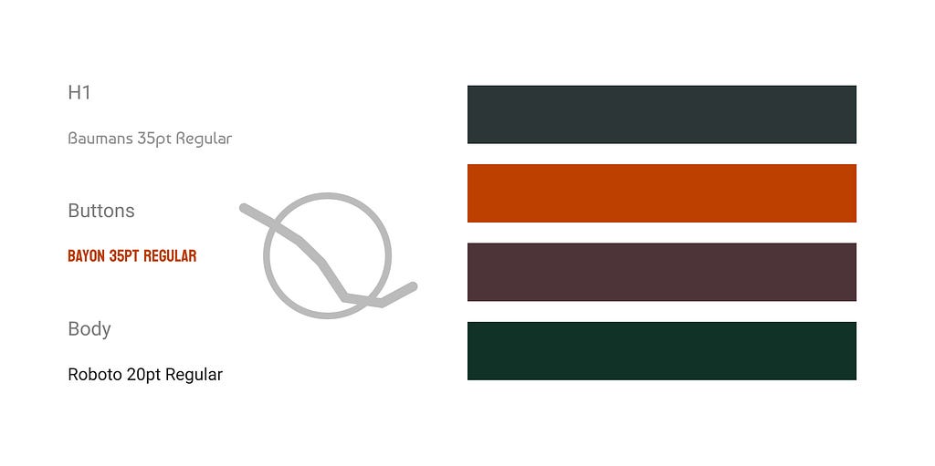 Basic style guide with cold, earthy colors and new, simple logo