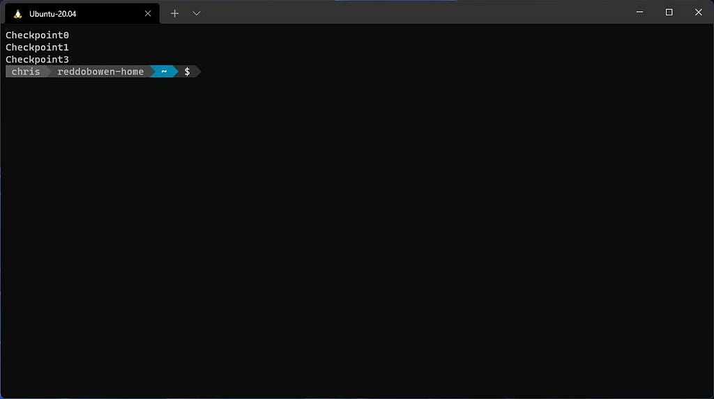 After shutting down the WSL environment, relaunching the Windows Terminal gives the expected results