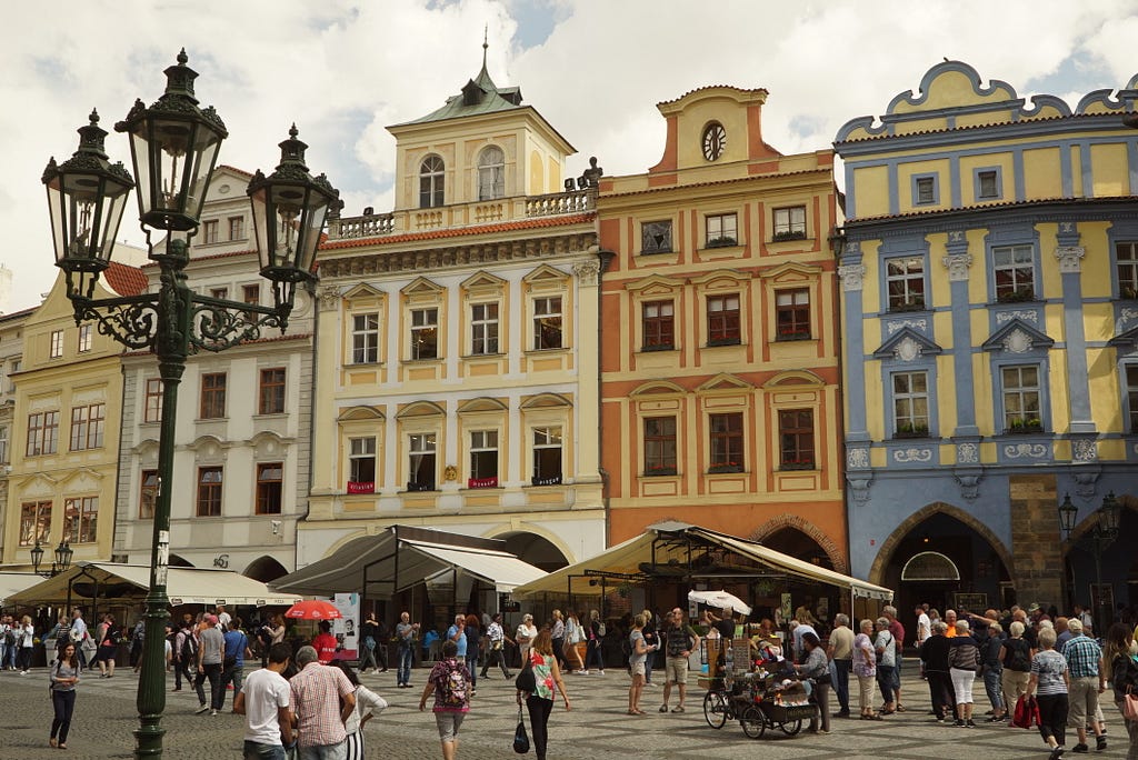 pastel buildings in Prague in the Czech Republic (photo © April O