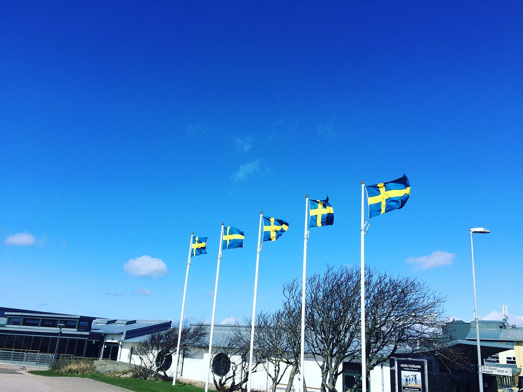 some Swedish flags