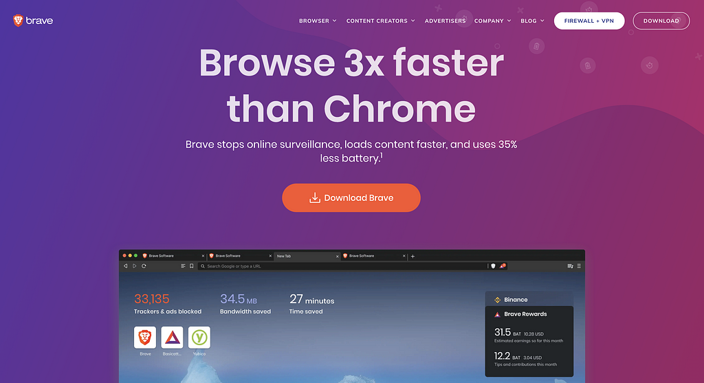 Secure and fast browser alternative to Google Chrome and Safari.