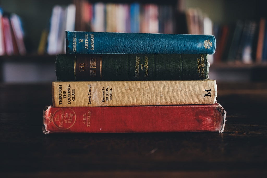 Stack of well-known novels.