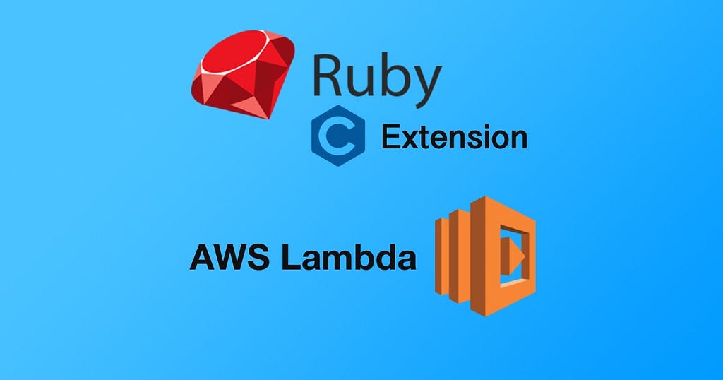 Ruby Logo with C Extensions and AWS Lambda Logo