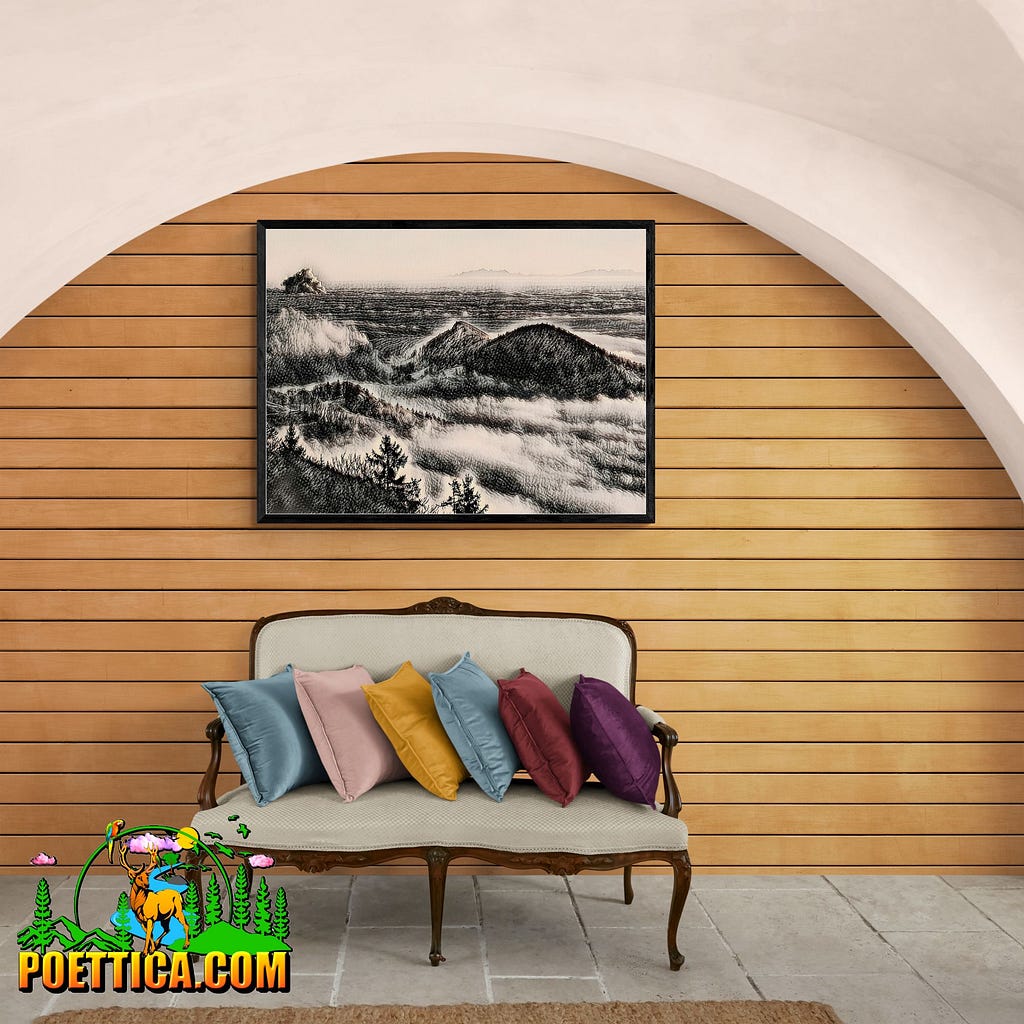 Rustic Mountain Painting For Elevated Home Decors