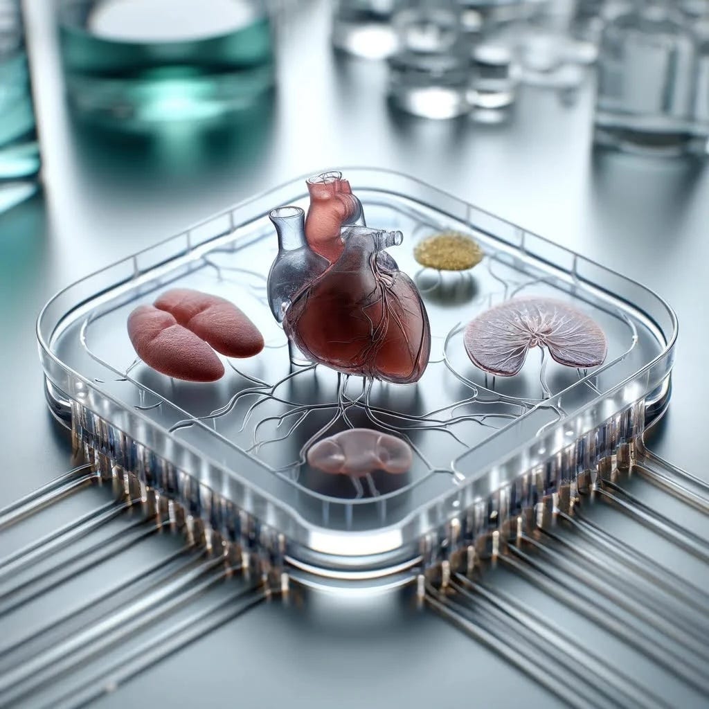 Organs displayed on a chip