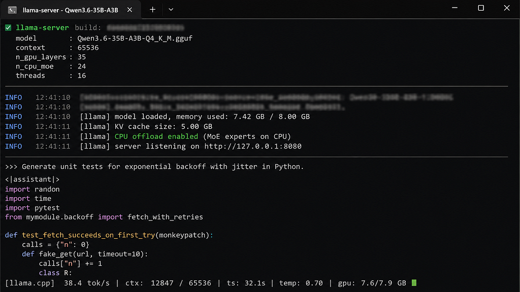 38 tok/s at 12k context. Not a 4090. Good enough | Kuldeepsinh Jadeja