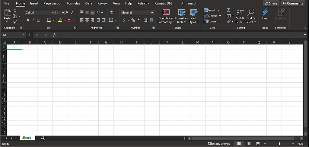 create a blank excel workbook