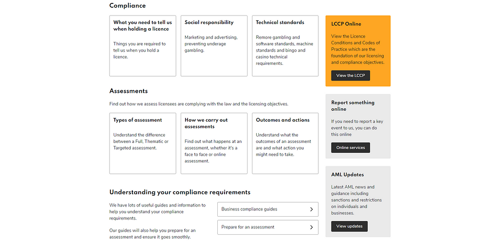 Mockup of our compliance page design