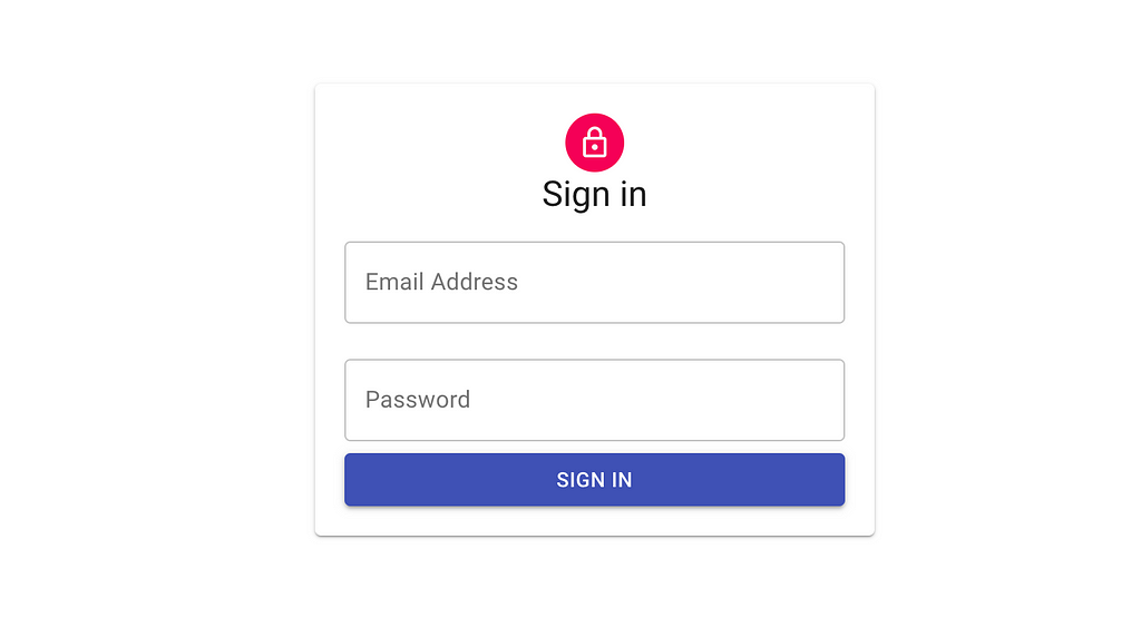 Your login form