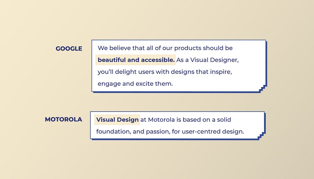 Google and Motorola look for Visual Design skills from Visual designers