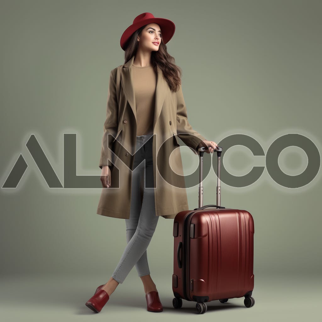 lady with luggage bag