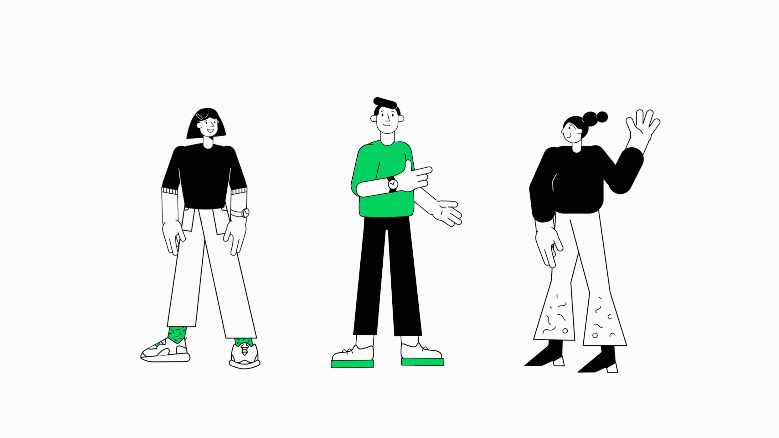 A custom illustration of humans by the Netguru Team