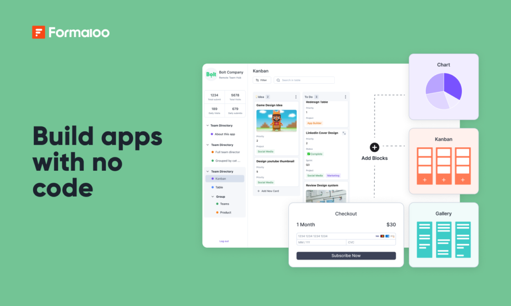 Formaloo: Build apps with no code