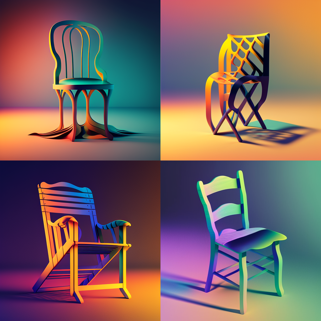 chairs, gradient blending