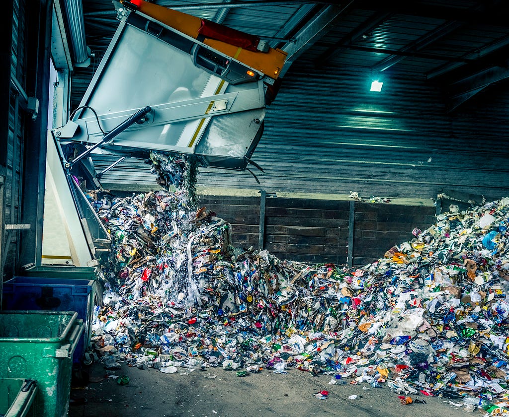 Waste management facility with insurmountable amount of garbage