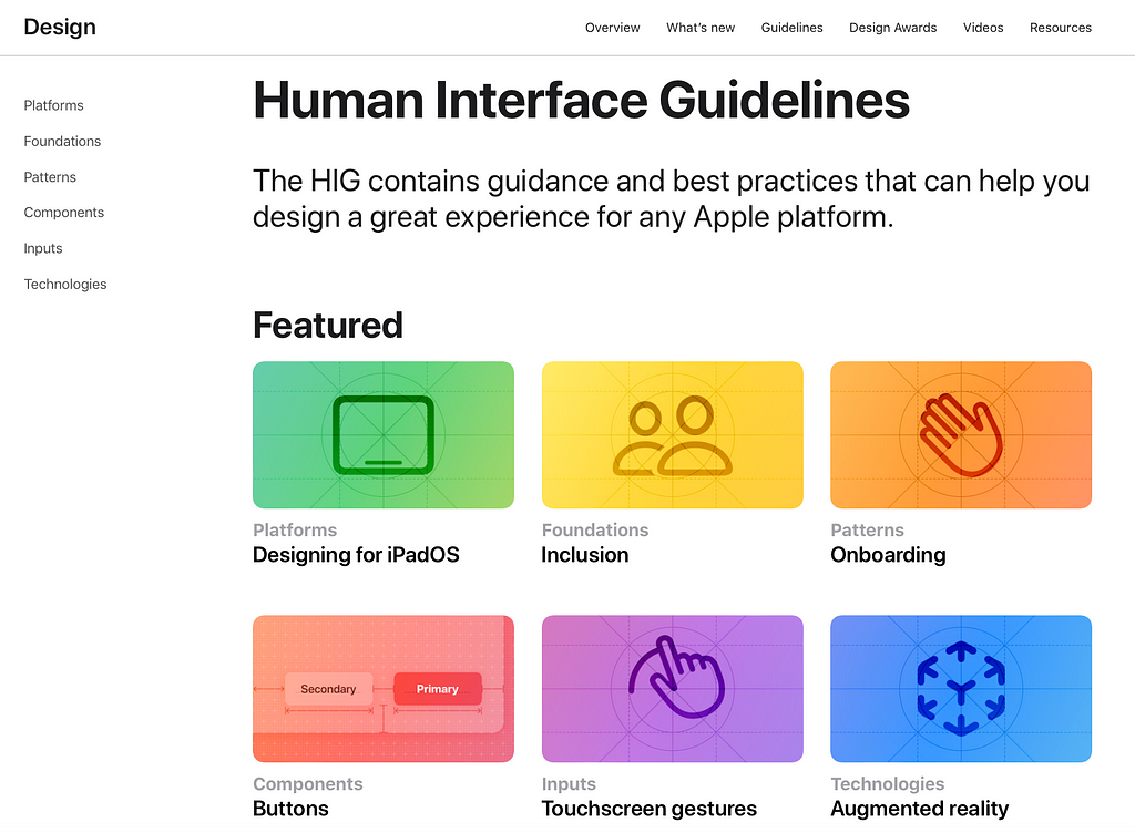 Apple — Human Interface Guidelines