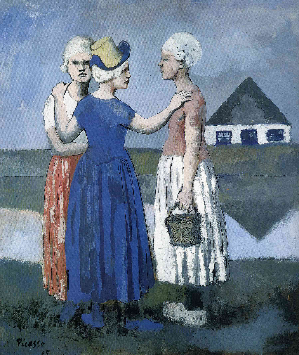 Painting of The Three Dutch Women by Pablo Picasso 1905.