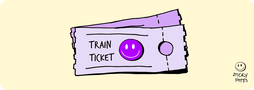Illustration of two traintickets