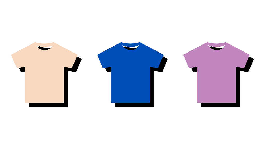 Shirts of different colors