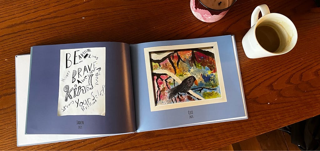 Photograph of author’s personal Scribble Art Kid’s book