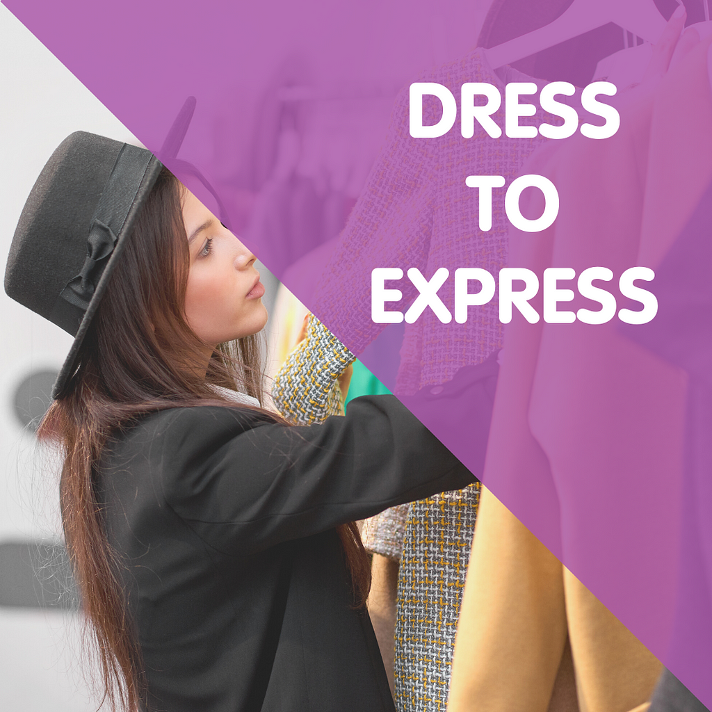 Lady looking at clothes — Dress To Express