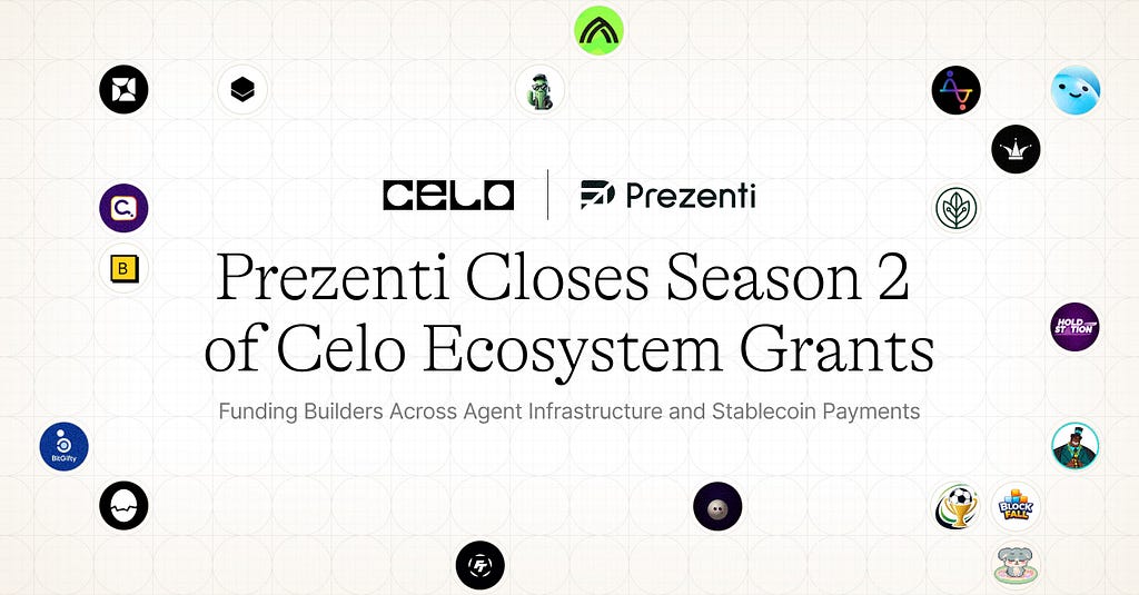 Prezenti Closes Season 2 of Celo Ecosystem Grants, Funding Builders Across Agent Infrastructure and…