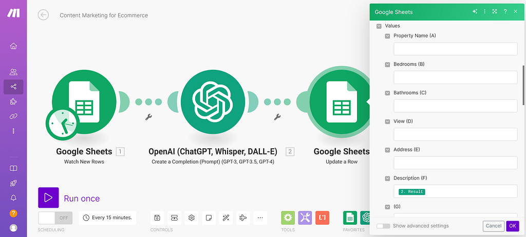 Add descriptions to Google Sheets Spreadsheet