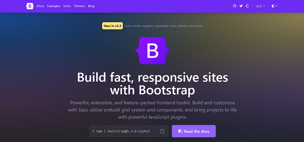 Bootstrap is a widely used front-end framework that offers a collection of pre-built components, tools, and styles for creating responsive and mobile-first websites.