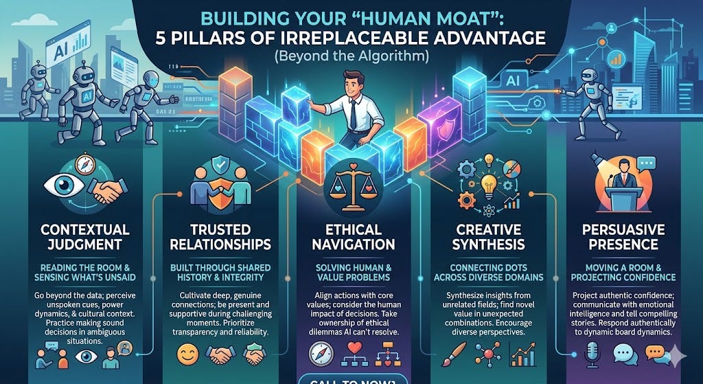The ‘Human Moat’: Why Your Irreplaceable Skills Are More Valuable Than Any Algorithm