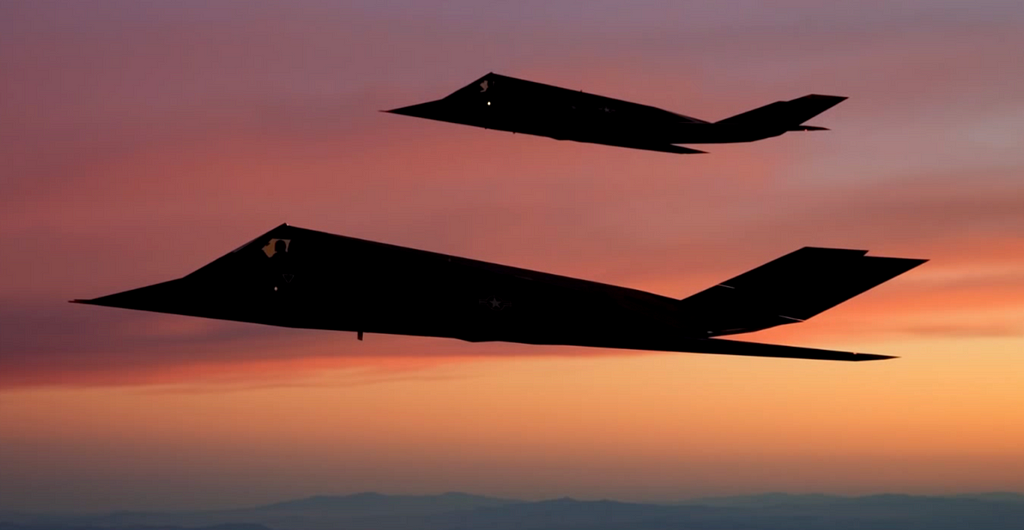 F-117 Nighthawk (1981), The world’s first operational stealth aircraft, used primarily by the USAF, was responsible for eliminating Iraq’s ability to track and shoot down American aircraft during the opening hours of the Iraq war in August of 1990.