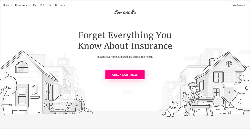 Lemonade insurance website