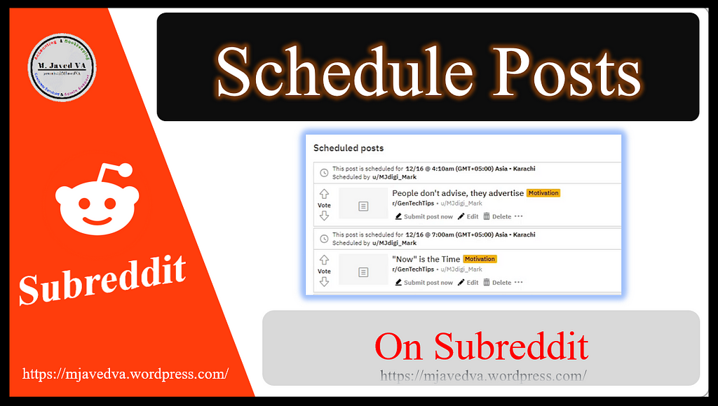 How to Schedule Posts on Subreddit