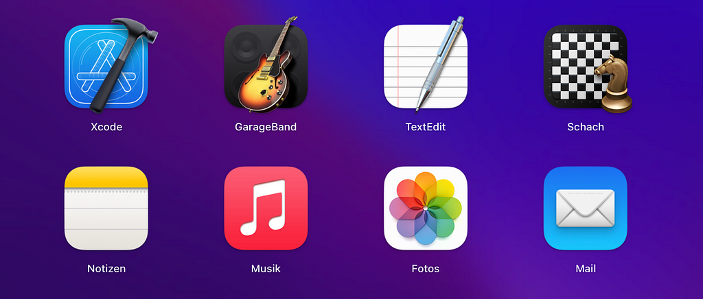 macOS icon examples